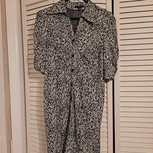 FREE with bundle! True Envy Black and White Printed Dress